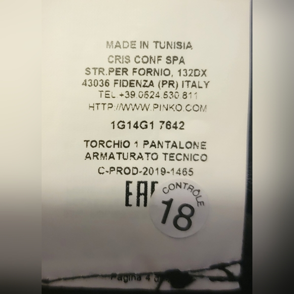 Pinko Womens Torchio Black Long Flared Trousers Italian size 44 / U.S. size 8 - Picture 9 of 11